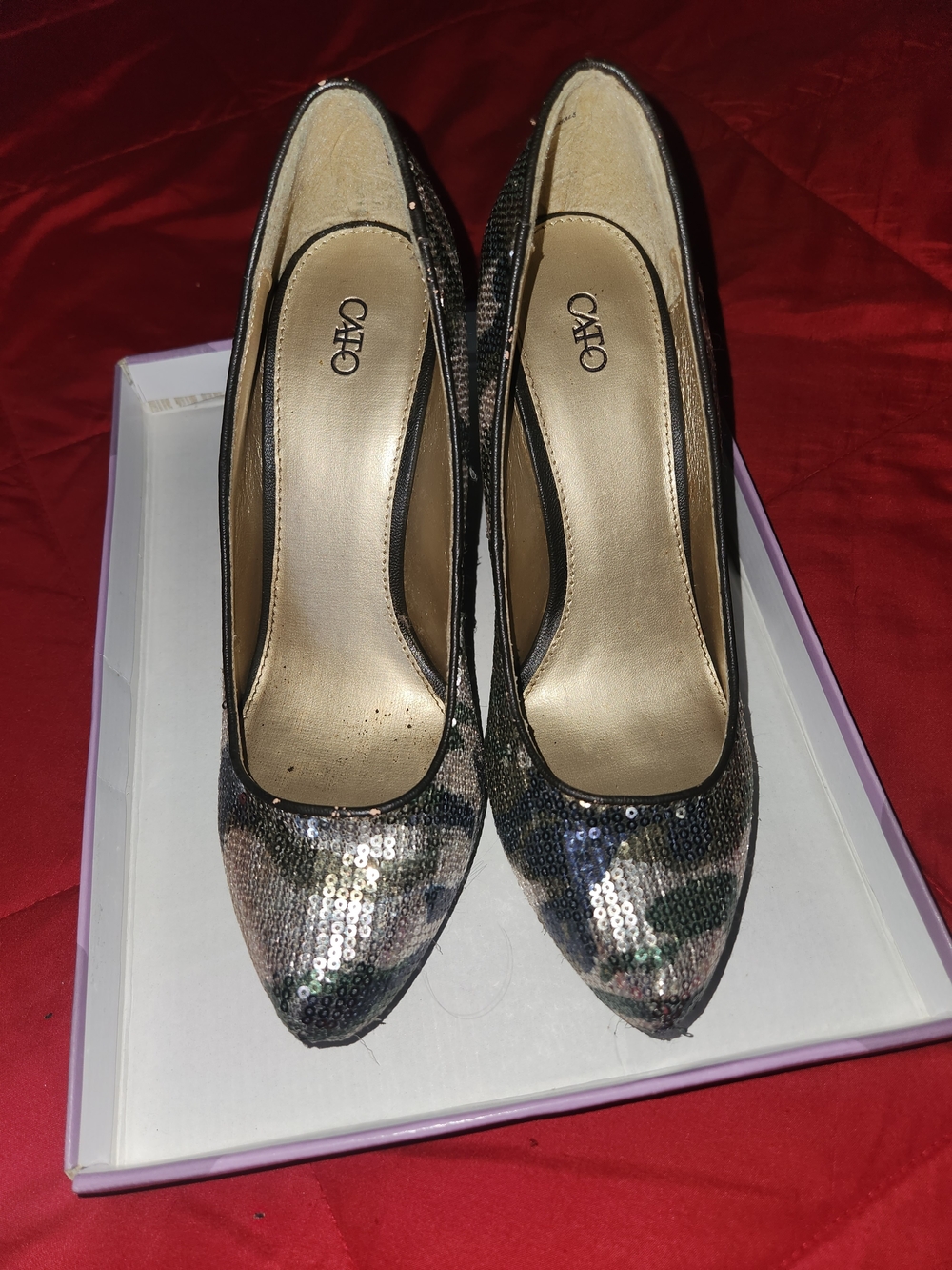 Cato Women's Sequin Camouflage Pointed-Toe Pumps - Multi